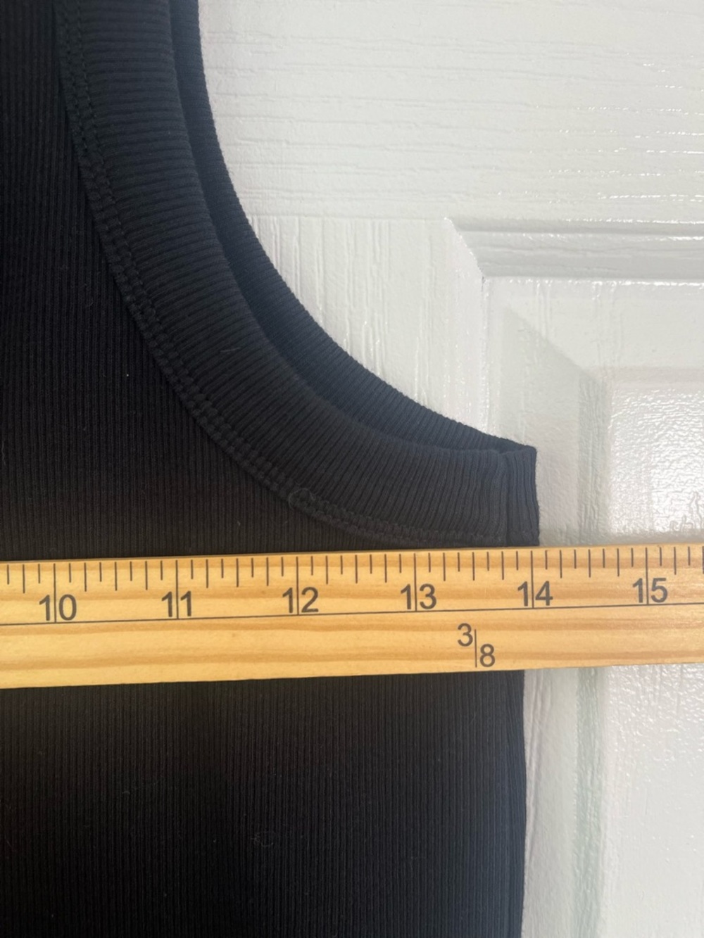 Old Navy Ribbed Knit Tank Dress LBD Size Large Black Stretch Racerback Basic NWT - Picture 6 of 8